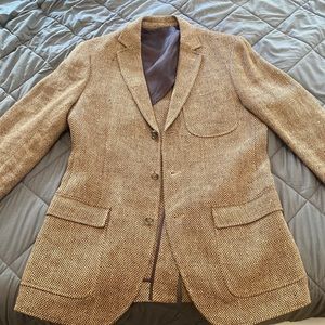 Ralph Lauren Tweed/Houndstooth Rugby Blazer (L)